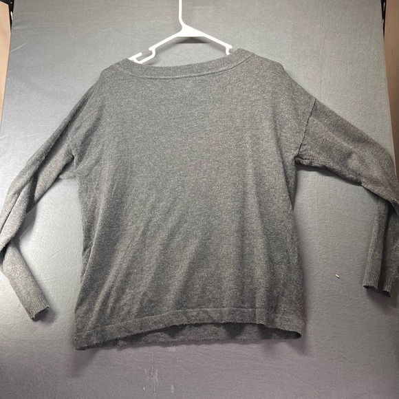 White + Warren Gray Crew Neck Sweater - Picture 3 of 5